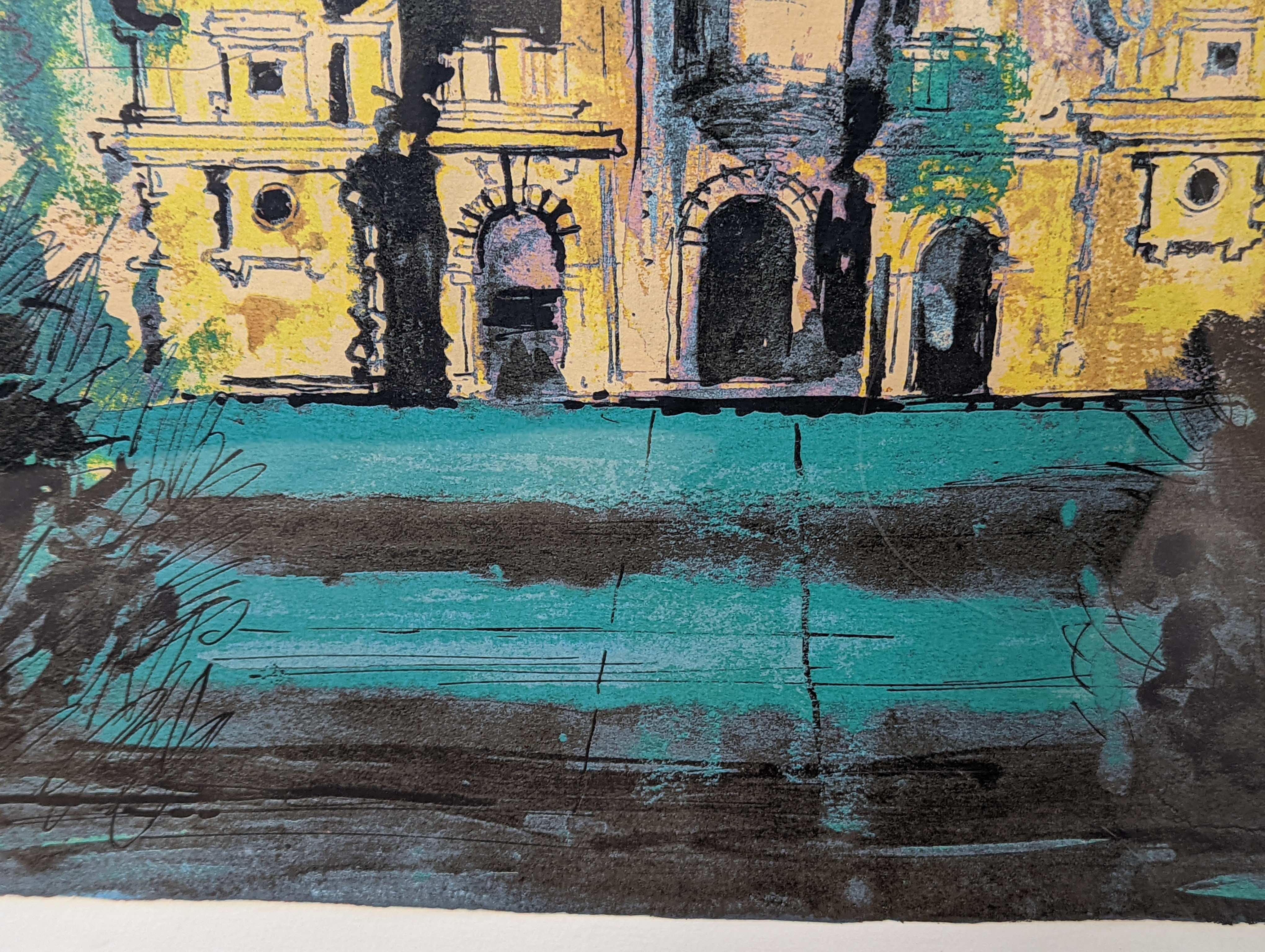 John Piper (1903-1992), screenprint, 'Harlaxton Manor' 1977, signed in pencil, 8/100, 57 x 78cm